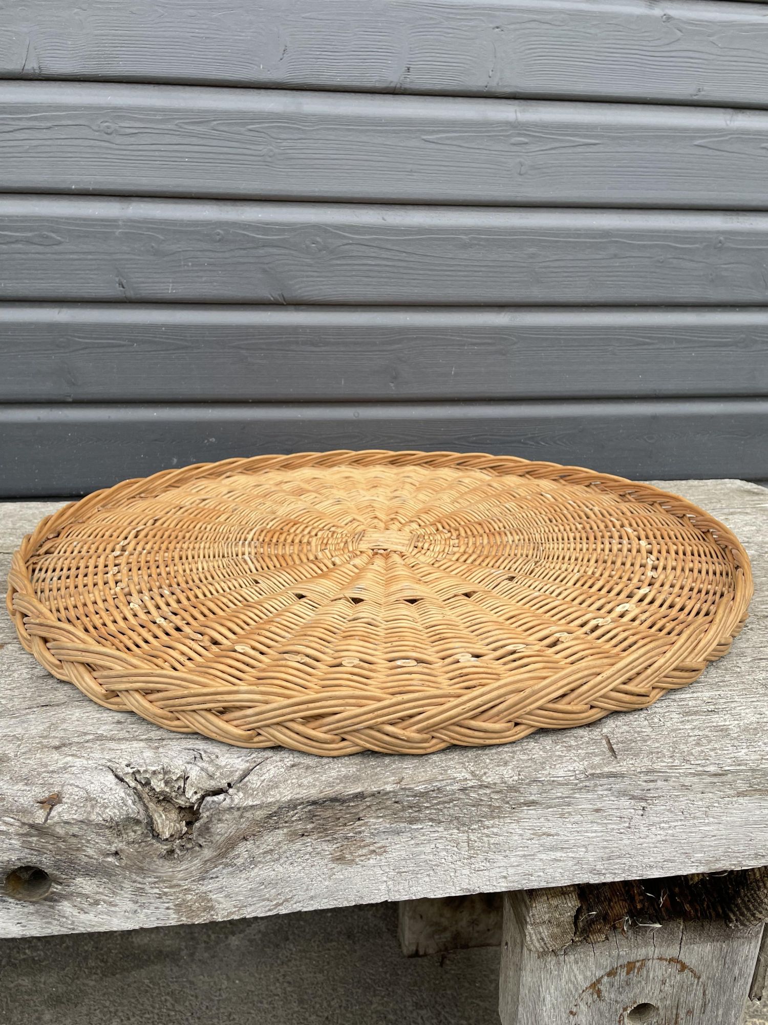 Plateau De Rangement pour Panier en Osier Tissé À La Main avec